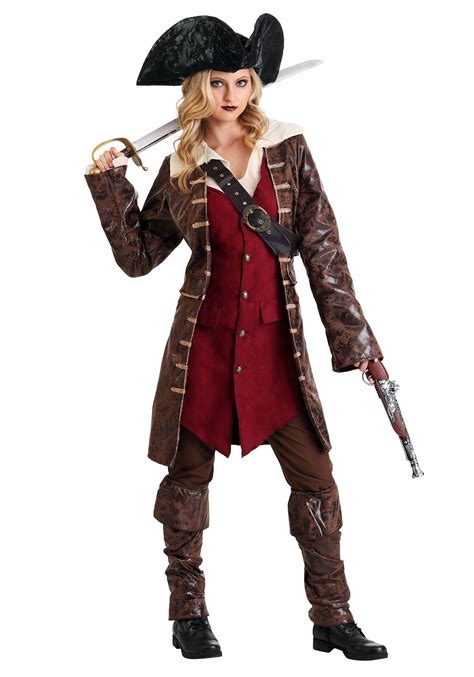 pirate captain woman costume|pirate costumes male and female.